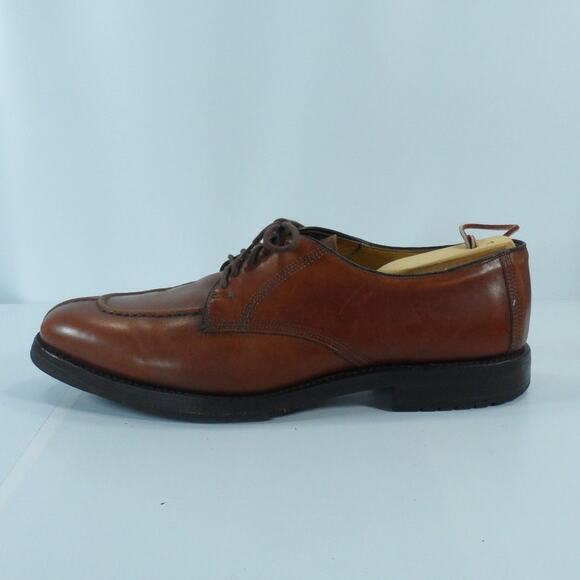 Men\'s Allen Edmonds Dellwood Brown Leather Split Toe Oxford Shoes Size 12 D main image 4